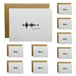 NEW Congratulations Soundwave Greeting Cards 4.25x5.5in 10 Pack With Envelopes